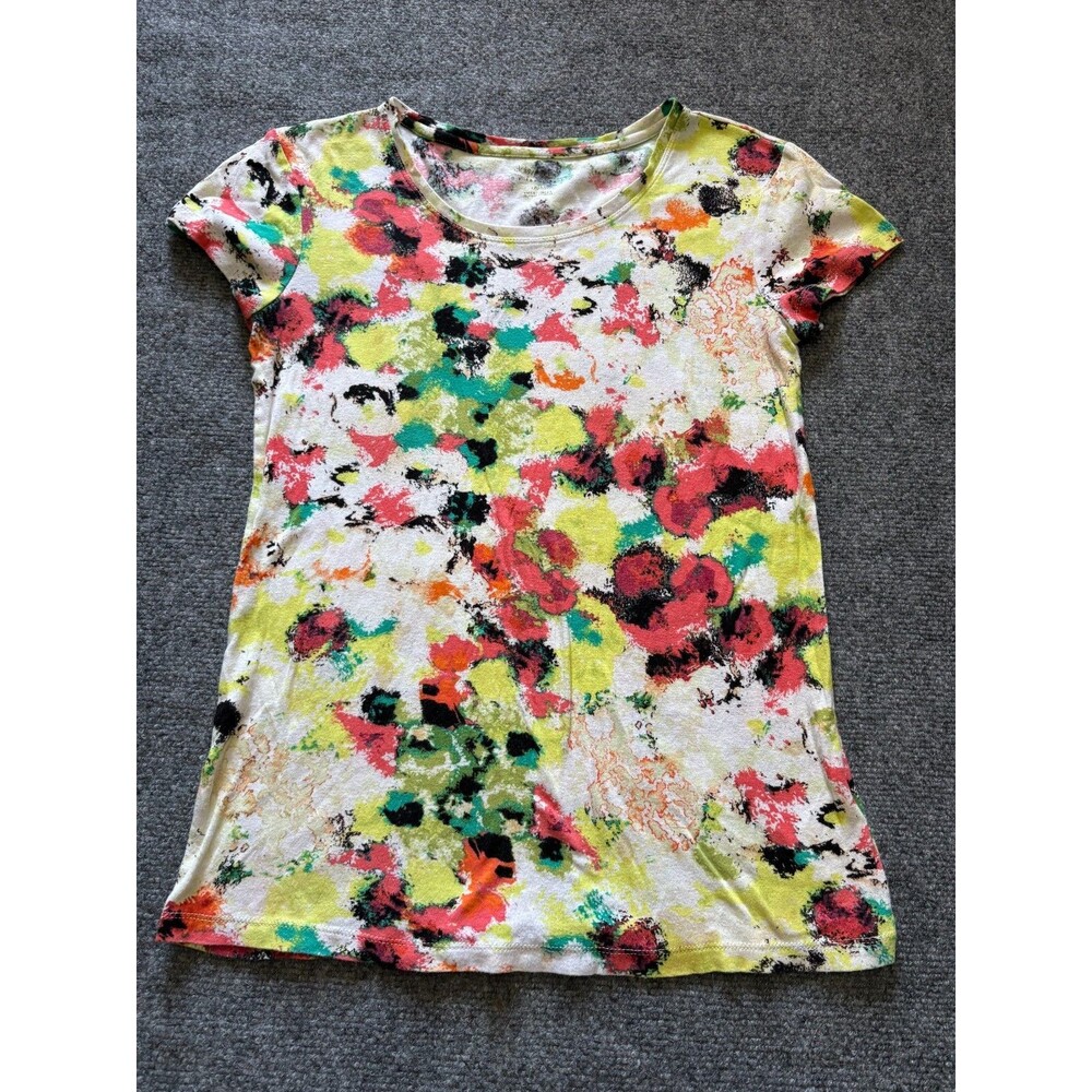 Daisy Top Womens Medium Shirt Colorful Blouse Short Sleeve Spring Summer Outfit